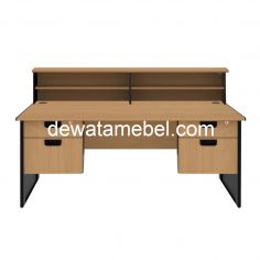Office Table Size 160 - EXPO MP 160 + MP H02 + MP H02 + MP RC 160 / Beech 
